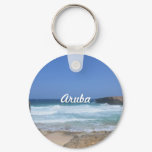 Crashing Waves at Boca Keto in Aruba Keychain