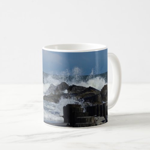 Crashing Waves At Folly Coffee Mug
