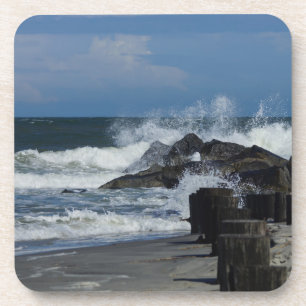 Crashing Waves At Folly Drink Coaster