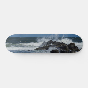 Crashing Waves At Folly Skateboard Deck