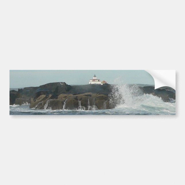 Crashing Waves Bumper Sticker (Front)