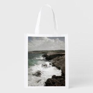 Crashing Waves Coastal Grocery Bag