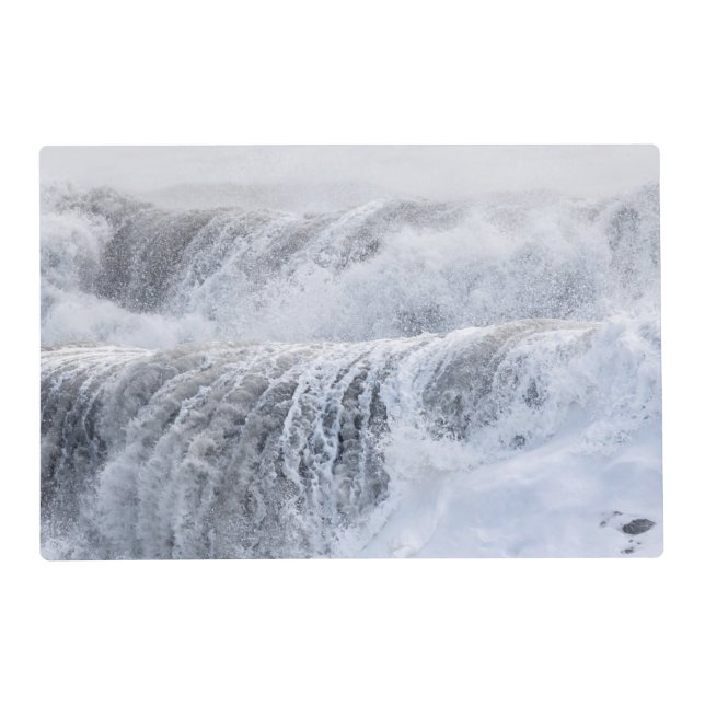Crashing Waves In Winter Placemat (Front)