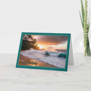 Crashing Waves Woman's Birthday Card