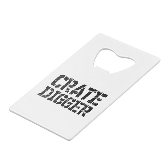 Crate Digger Credit Card Bottle Opener (Front Angled)