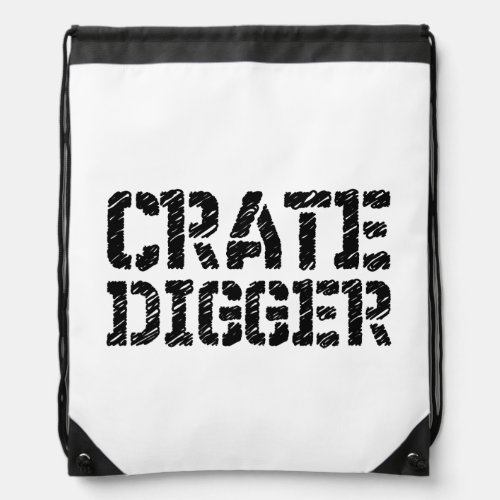Crate Digger Drawstring Bag