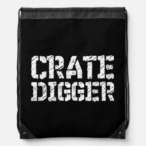 Crate Digger Drawstring Bag