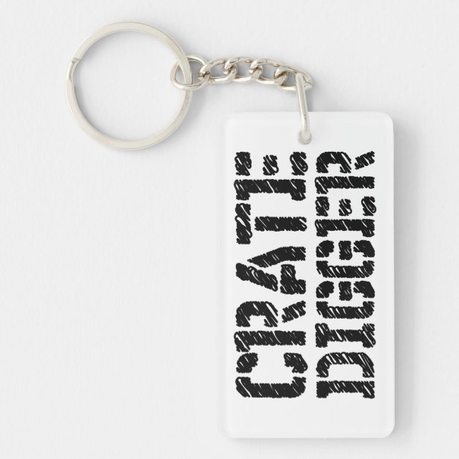 Crate Digger Keychain (Front)