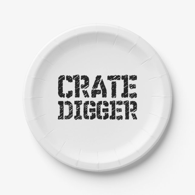 Crate Digger Paper Plates (Front)