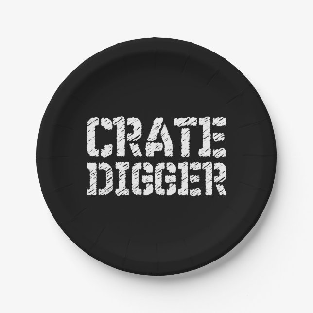 Crate Digger Paper Plates (Front)