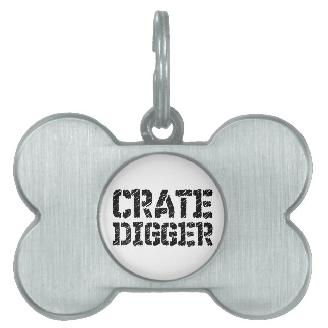 Crate Digger Pet Tag (Front)