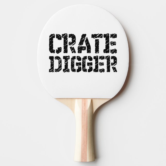 Crate Digger Ping Pong Paddle (Front)