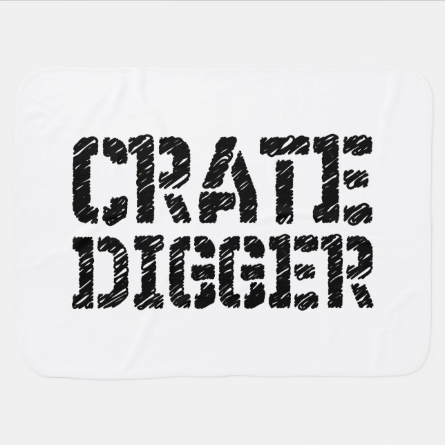 Crate Digger Receiving Blanket (Horizontal)