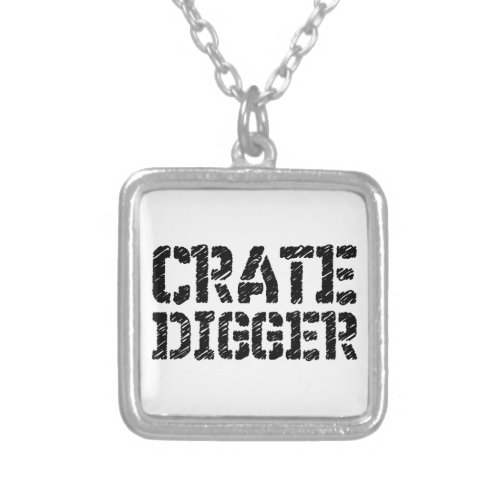 Crate Digger Silver Plated Necklace