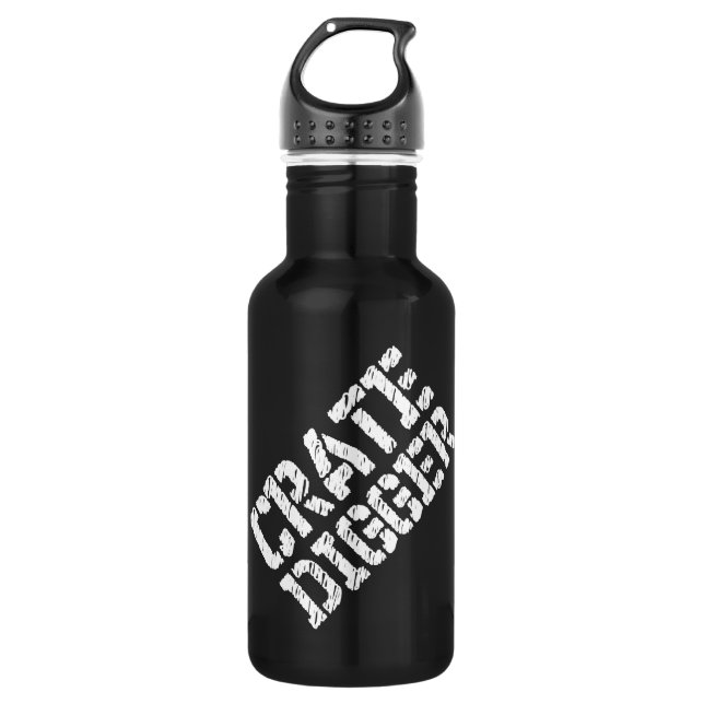 Crate Digger Stainless Steel Water Bottle (Front)