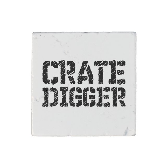 Crate Digger Stone Magnet (Front)