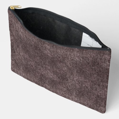 Crater Brown Denim Pattern Accessory Pouch