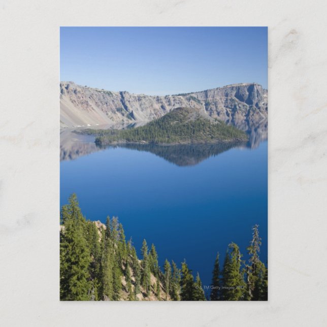 Crater Lake and Wizard Island Postcard (Front)