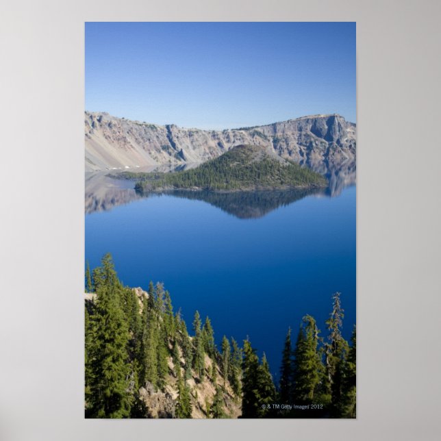 Crater Lake and Wizard Island Poster (Front)