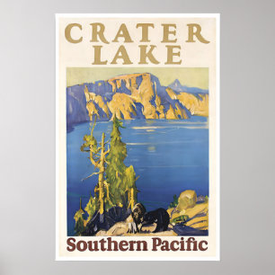 Crater Lake Art National Parks Poster Southern
