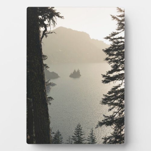 Crater Lake at sunset Plaque