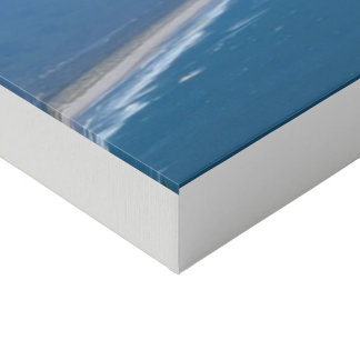 crater lake beach faux canvas print