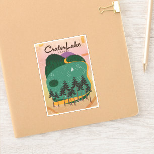 Crater lake Canada Travel poster Sticker