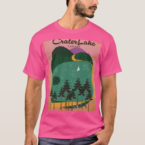 Crater Lake Canada travel poster T_Shirt