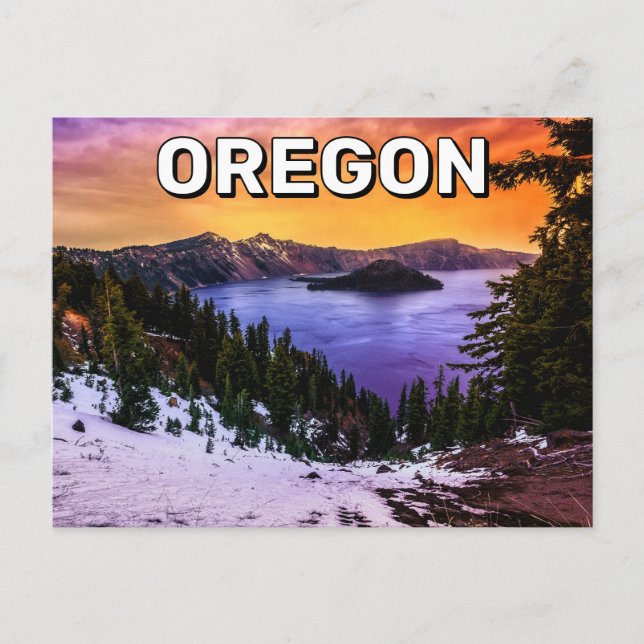 Crater Lake In Oregon Postcard (Front)