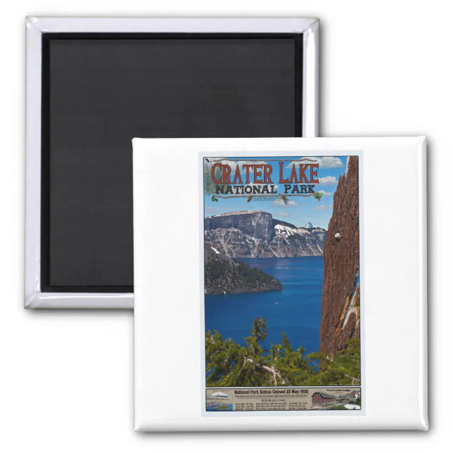 Crater Lake National Park Magnet | Button Magnet | Fridge Magnet | Kitchen  Magnet | Refrigerator Magnet