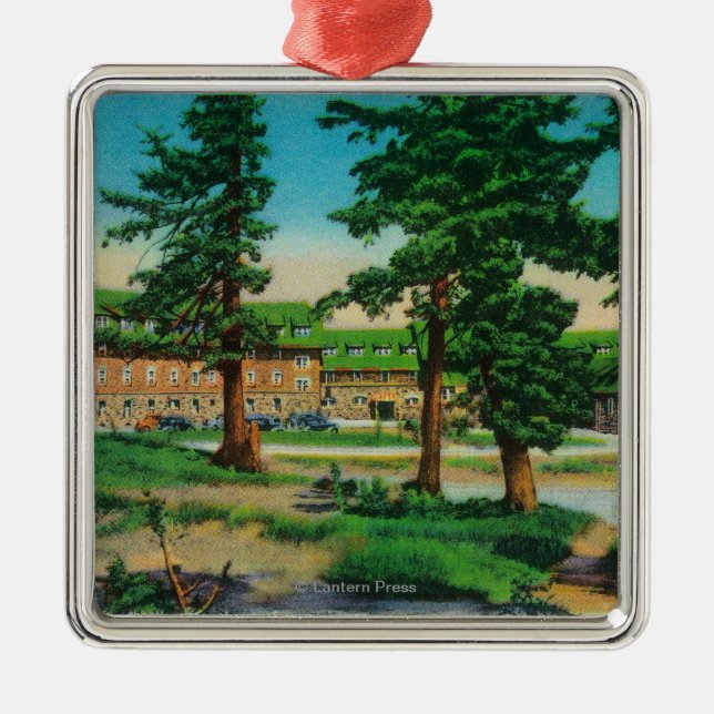 Crater Lake Lodge and Old PinesCrater Lake, OR Metal Ornament (Front)