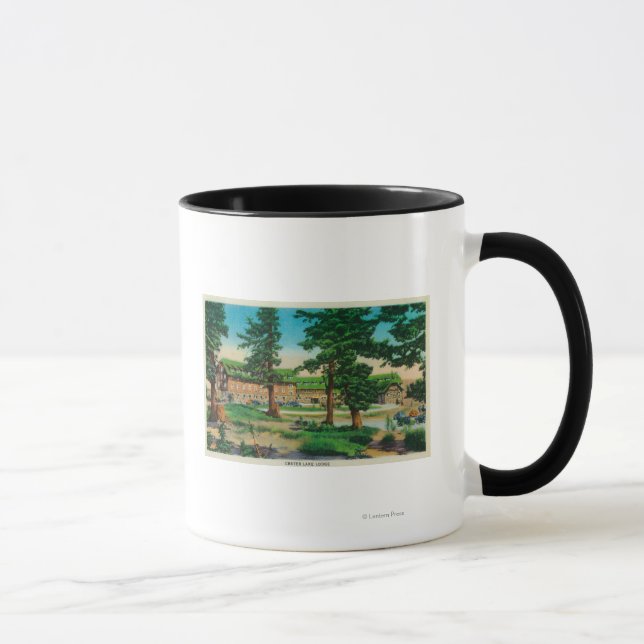 Crater Lake Lodge and Old PinesCrater Lake, OR Mug (Right)