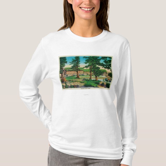Crater Lake Lodge and Old PinesCrater Lake, OR T-Shirt (Front)