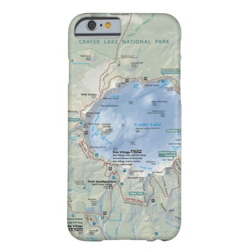 Crater Lake map phone case