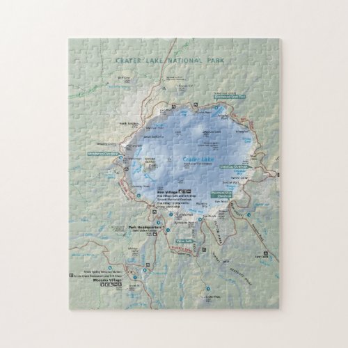 Crater Lake map puzzle