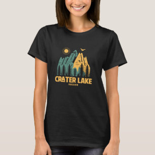 Crater Lake Mountains Oregon Hiking Outdoors Vinta T-Shirt