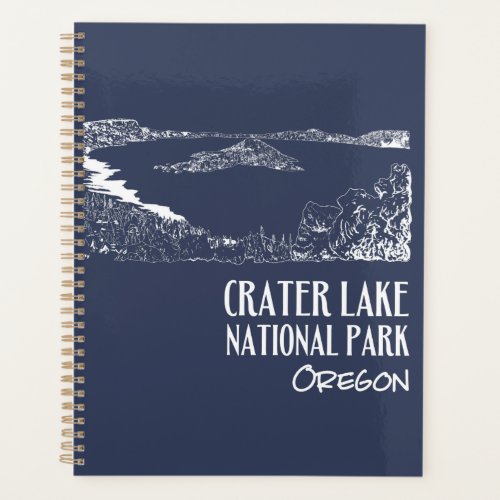 Crater Lake National Park Art Illustration Planner