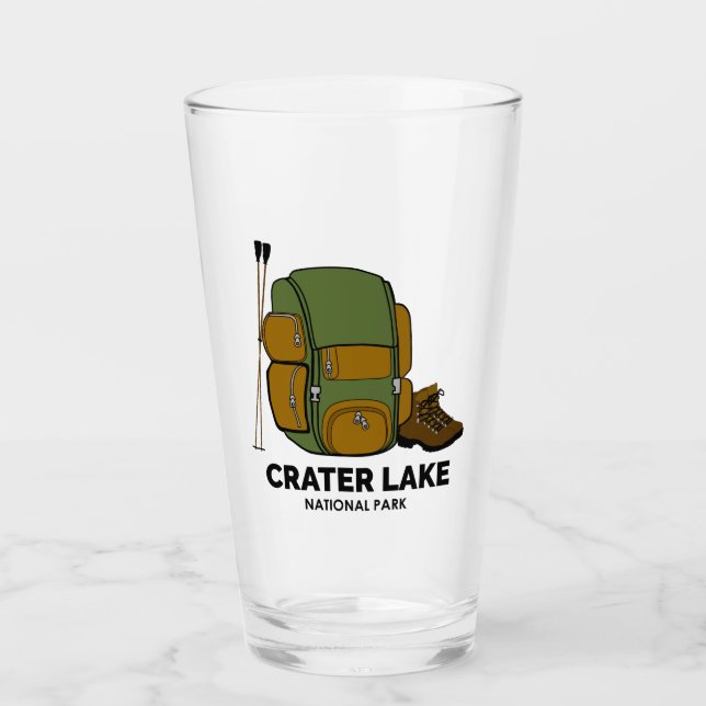 Crater Lake National Park Backpack Glass (Front)