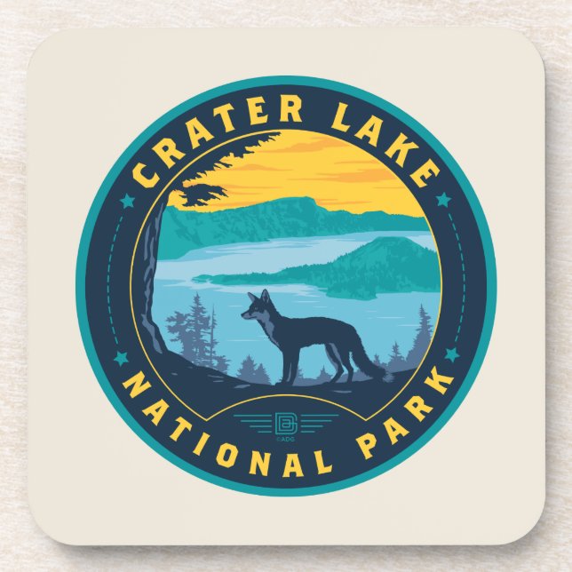 Crater Lake National Park Beverage Coaster (Front)