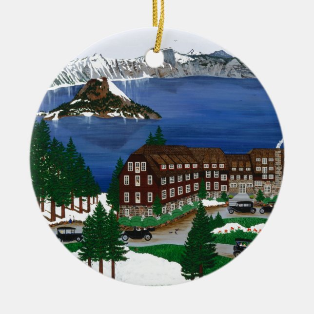 Crater Lake National Park Ceramic Ornament (Front)
