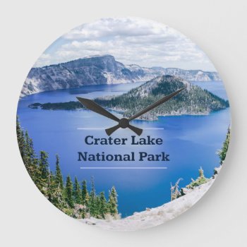 Crater Lake National Park Clock by YellowSnail at Zazzle