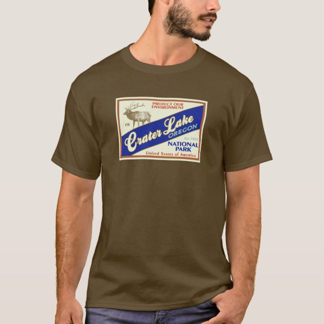 Crater Lake National Park (Elk) T-Shirt (Front)