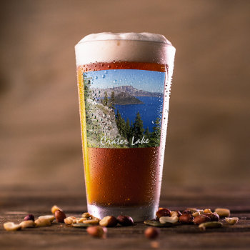 Crater Lake National Park Landscape Glass by northwestphotos at Zazzle