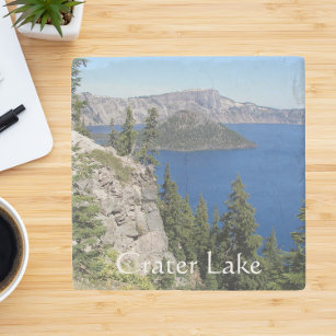 Crater Lake National Park Landscape Stone Coaster