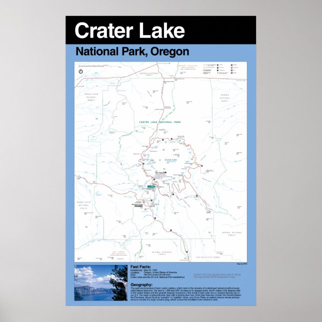 Crater Lake National Park Large Poster (Front)