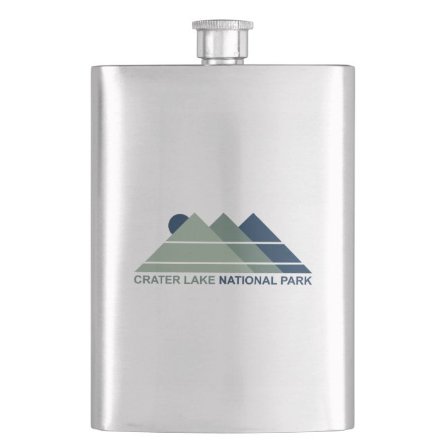 Crater Lake National Park Mountain Sun Flask (Front)