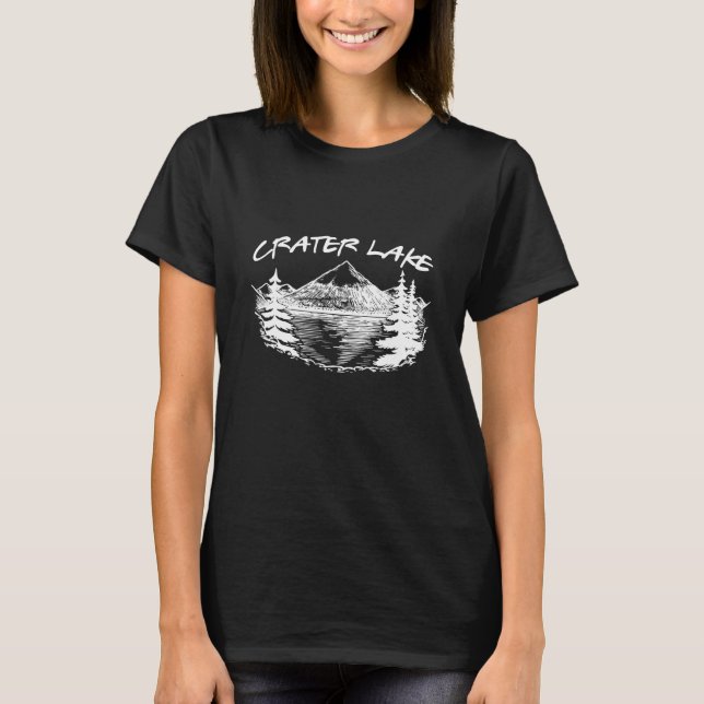 Crater Lake National Park Oregon Hike Outdoors Vin T-Shirt (Front)