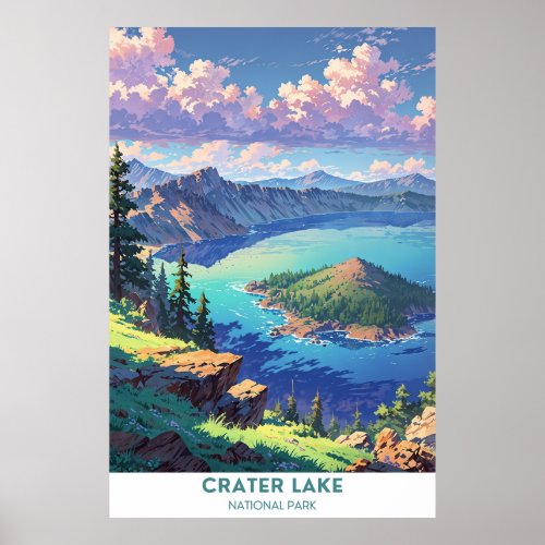 Crater Lake National Park Oregon Poster