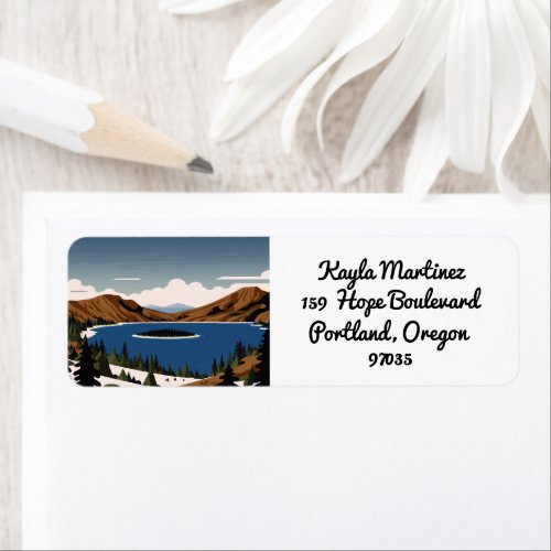 Crater Lake National Park Oregon Return Address Label