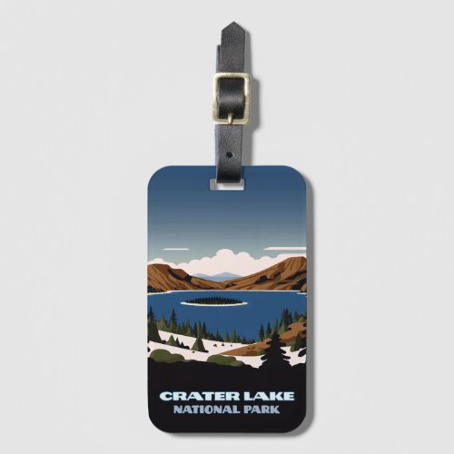 Crater Lake National Park Oregon Snow Luggage Tag